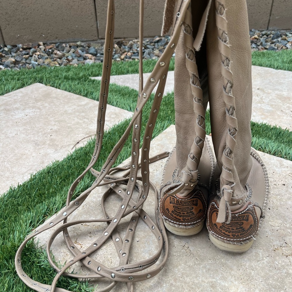 Hector Riccione moccasin boots tan leather - Picture 12 of 15